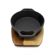 Cacerola Hierro Fundido con Base de Madera Iron Cast WAYU