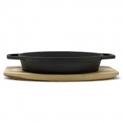 Cacerola Hierro Fundido con Base de Madera Iron Cast WAYU