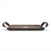 BANDEJA ACACIA 35CM PICOTEO WAYU CON ASAS DE CUERO
