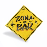 Cartel Señalética ZONA BAR