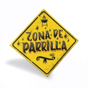 Cartel Señalética  - Zona de Parrilla